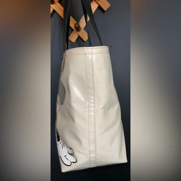 Kate Spade x Disney Minnie Mouse Francis Womens Tote Bag Cream Storybook lining - Picture 8 of 16